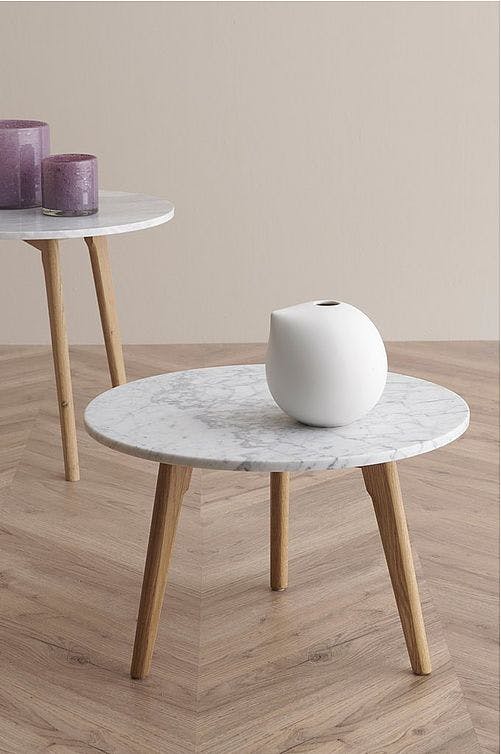 Trendy i stein og tre Sofabord Stone fra Ellos Home